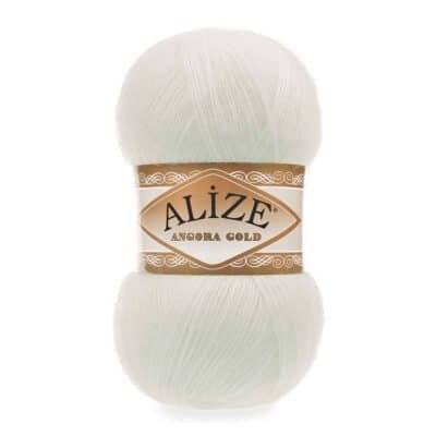 Alize Angora Gold 62 Açık Krem el örgü ipi