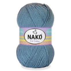 Nako Elit Baby 1986 Kot Mavi el örgü ipi