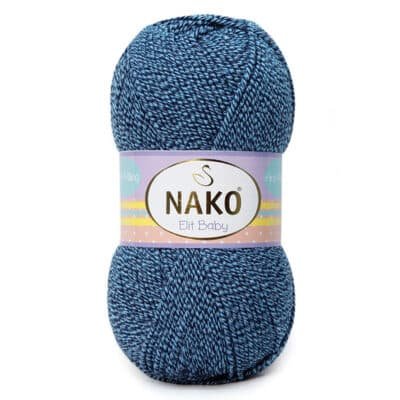 Nako Elit Baby 21350 Mavi Lacivert Muline el örgü ipi
