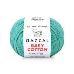 Gazzal Baby Cotton 3426 Turkuaz amigurumi ipi