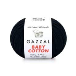 Gazzal Baby Cotton 3433 Siyah amigurumi ipi