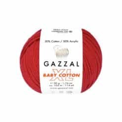 Gazzal Baby Cotton XL 3443XL Kırmızı amigurumi ipi
