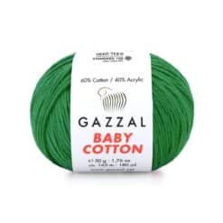 Gazzal Baby Cotton 3456 Yeşil amigurumi ipi