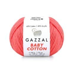 Gazzal Baby Cotton 3460 Neon Pembe amigurumi ipi
