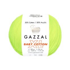 Gazzal Baby Cotton XL 3462XL Neon Yeşil amigurumi ipi