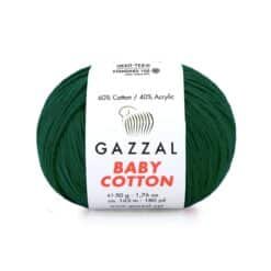 Gazzal Baby Cotton 3467 Koyu Yeşil amigurumi ipi