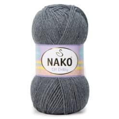 Nako Elit Baby 790 Koyu Gri Melanj el örgü ipi