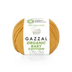 Gazzal Organic Baby Cotton 418 Hardal Sarı amigurumi ipi