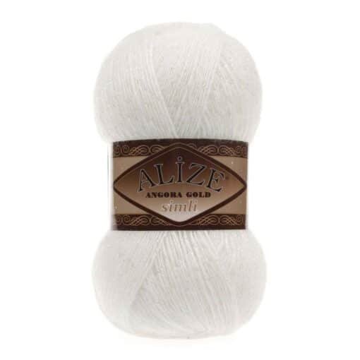 Alize Angora Gold Simli 450 İnci el örgü ipi