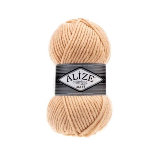Alize Superlana Maxi 502 Krem Karamel el örgü ipi