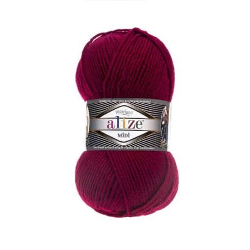 Alize Superlana Midi 390 Vişne el örgü ipi